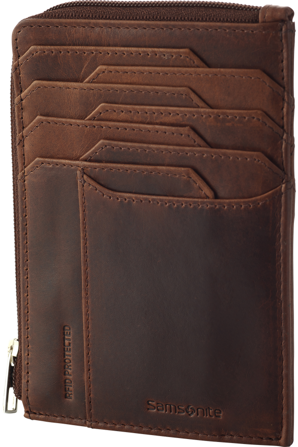 Samsonite Oleo Slg 727-All in One Wallet Zip  Dark Brown
