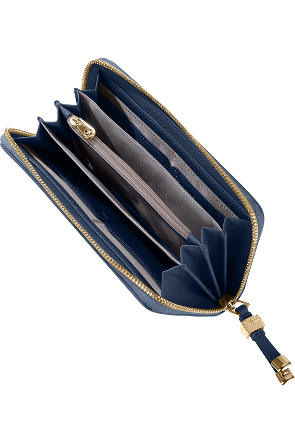 Samsonite Karissa Slg Wallet ZIP Around L  Dark Navy Samsonite Karissa Slg Wallet ZIP Around L  Dark Navy