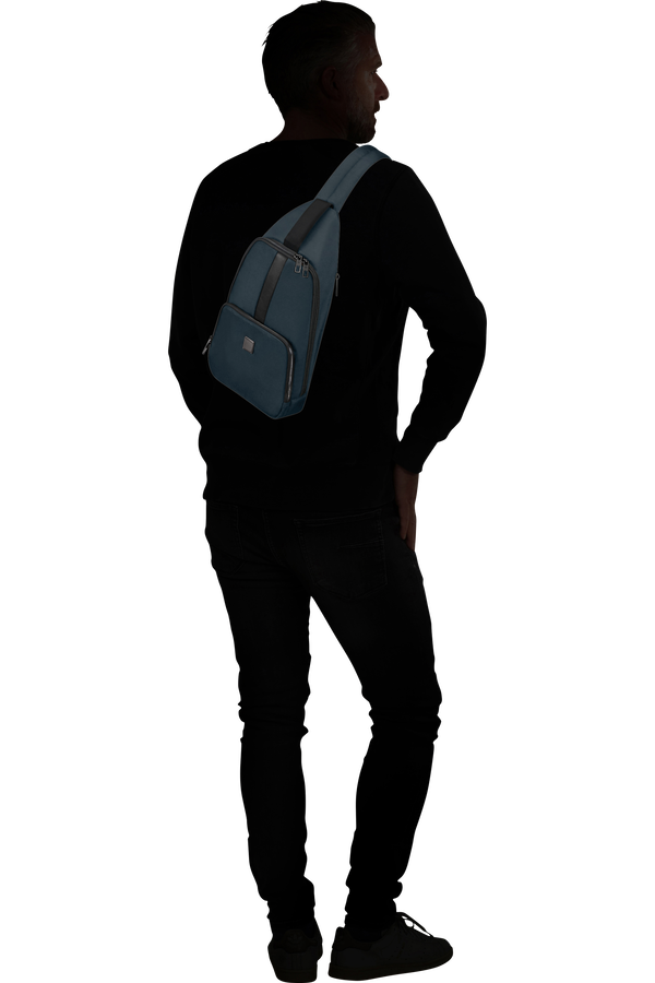 Samsonite Sacksquare Sling Bag M  Blau Samsonite Sacksquare Sling Bag M  Blau