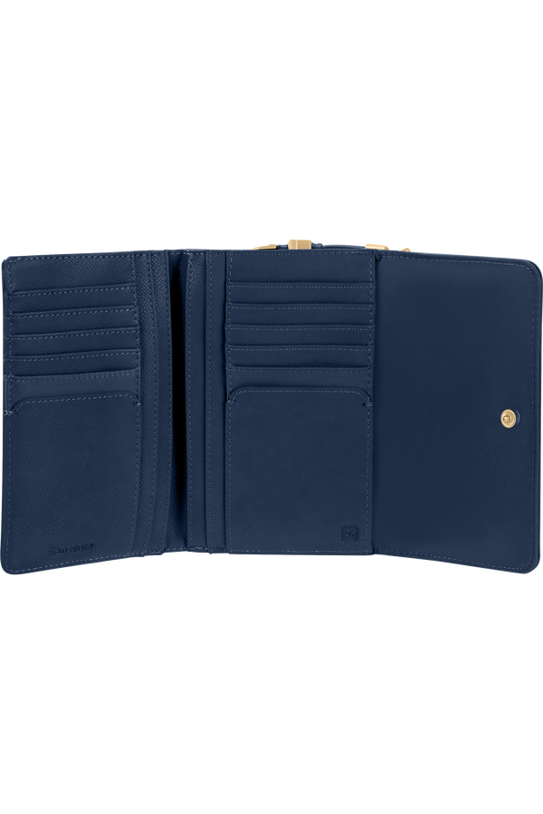 Samsonite Karissa Slg Wallet 12CC+ZIP EXT M  Bleu foncé Samsonite Karissa Slg Wallet 12CC+ZIP EXT M  Bleu foncé