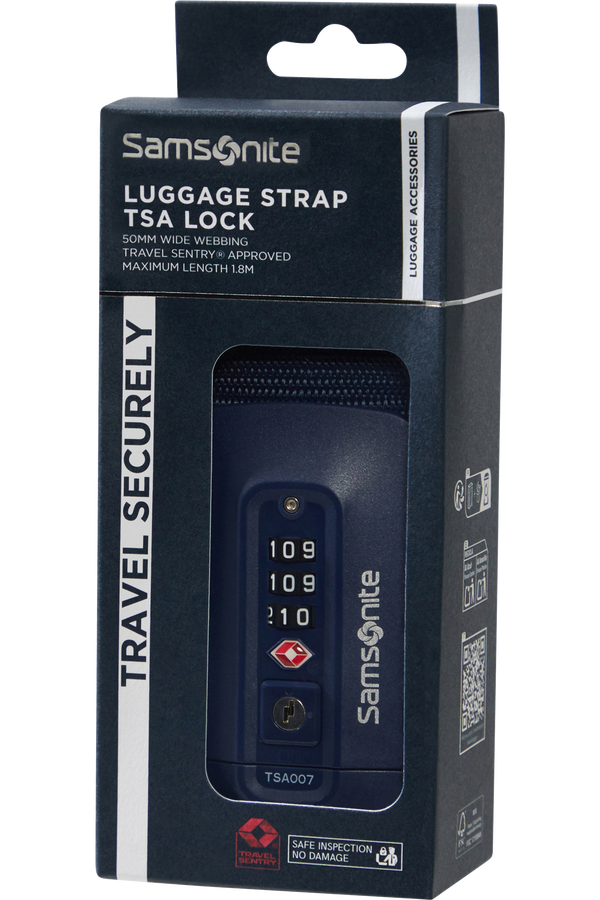 Samsonite Ta Revolution Luggage Strap/TSA Lock  Bleu nuit