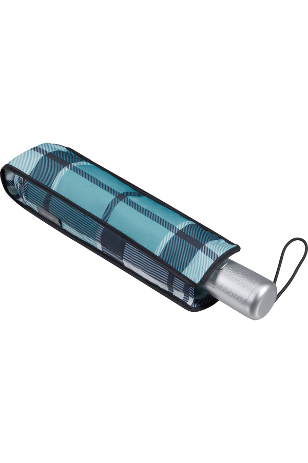 Samsonite Alu Drop S Safe 3 Sect. Auto O/C  Petrol Green Check Samsonite Alu Drop S Safe 3 Sect. Auto O/C  Petrol Green Check