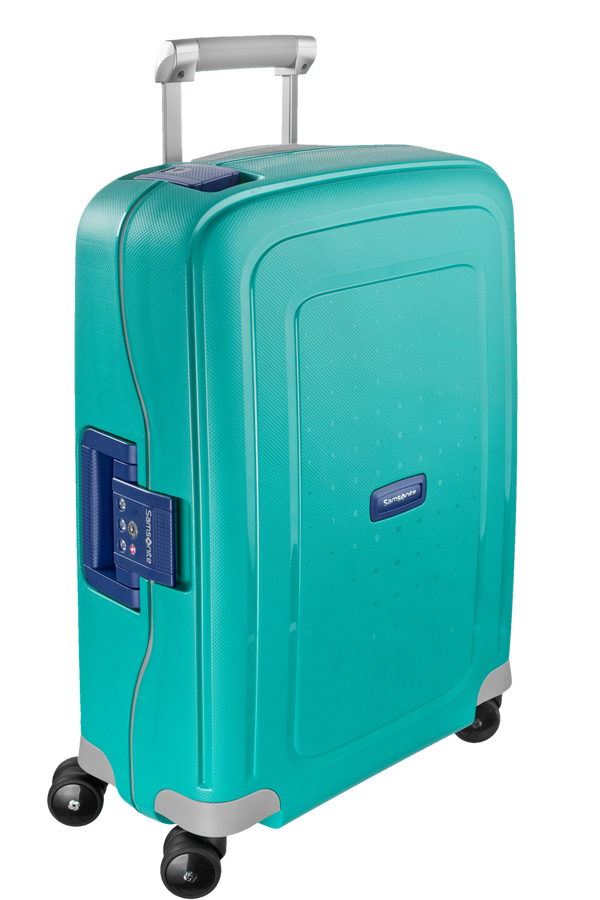 Samsonite S'Cure Spinner 55cm Aqua Blue/Dark Blue