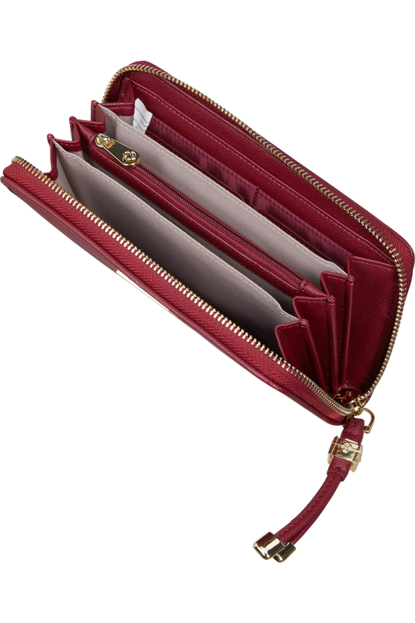 Samsonite Karissa Slg Wallet ZIP Around L  Dark Bordeaux