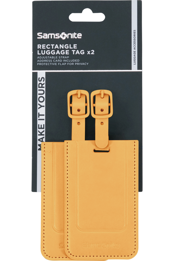 Samsonite Ta Revolution Rectangle Luggage Tag x2  Jaune