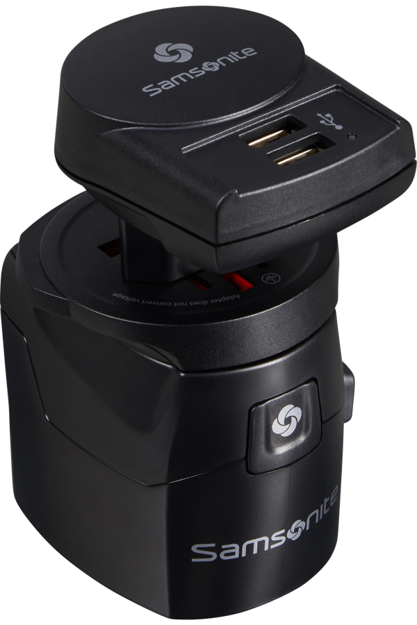 Samsonite Travel Accessories World Adaptor Pro 3-P+USB Schwarz Samsonite Travel Accessories World Adaptor Pro 3-P+USB Schwarz
