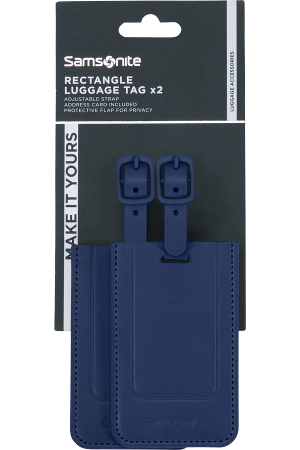 Samsonite Ta Revolution Rectangle Luggage Tag x2  Bleu nuit