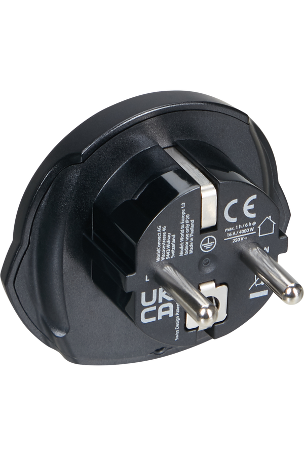 Samsonite Travel Accessories World to Europe Adaptor Schwarz Samsonite Travel Accessories World to Europe Adaptor Schwarz