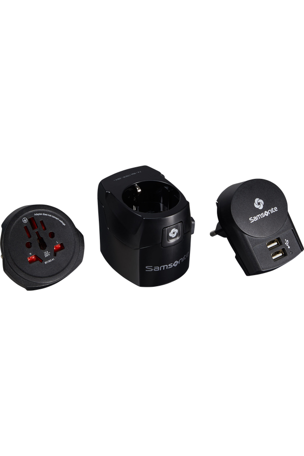 Samsonite Travel Accessories World Adaptor Pro 3-P+USB Schwarz Samsonite Travel Accessories World Adaptor Pro 3-P+USB Schwarz