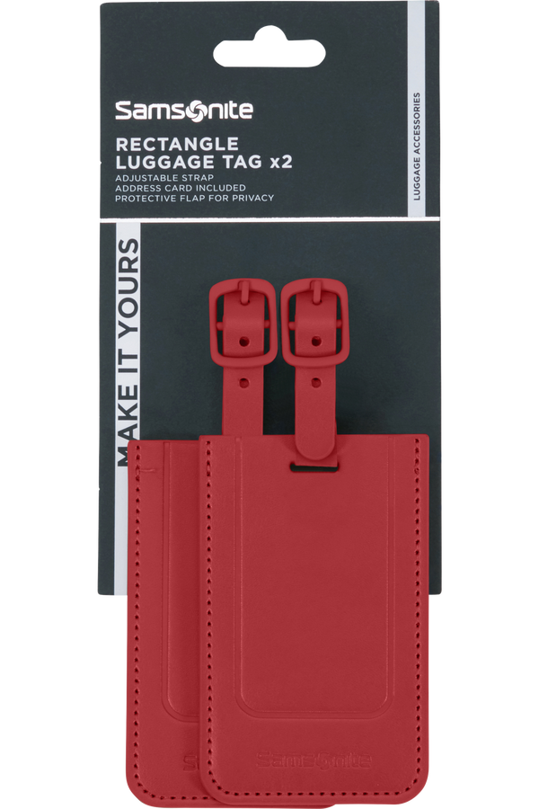Samsonite Ta Revolution Rectangle Luggage Tag x2  Rouge