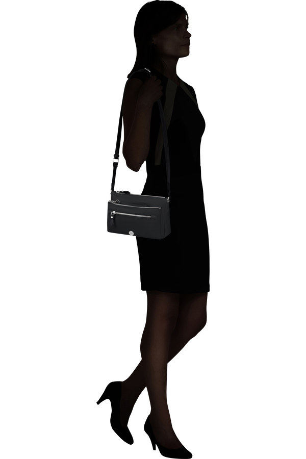 Samsonite Karissa Evo Shoulder Bag + Pouch  Noir Samsonite Karissa Evo Shoulder Bag + Pouch  Noir
