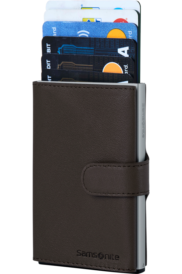 Samsonite Alu Fit 202 - Slide-up Wallet  Marron foncé Samsonite Alu Fit 202 - Slide-up Wallet  Marron foncé