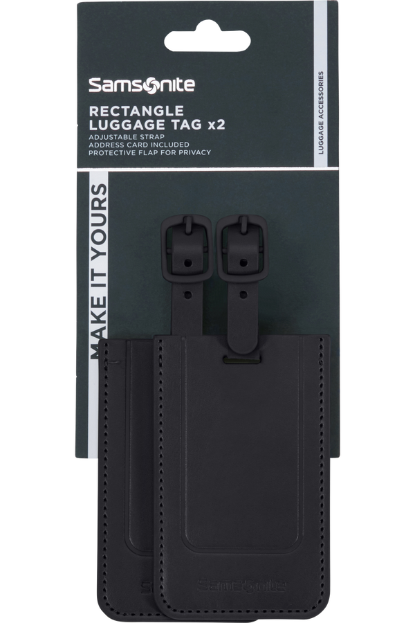 Samsonite Ta Revolution Rectangle Luggage Tag x2  Noir