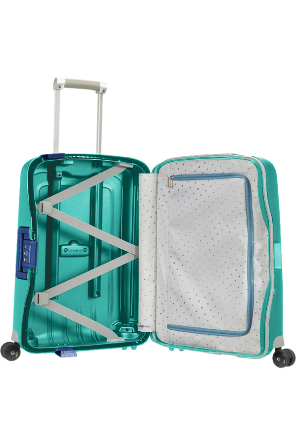 Samsonite S'Cure Spinner 55cm Aqua Blue/Dark Blue