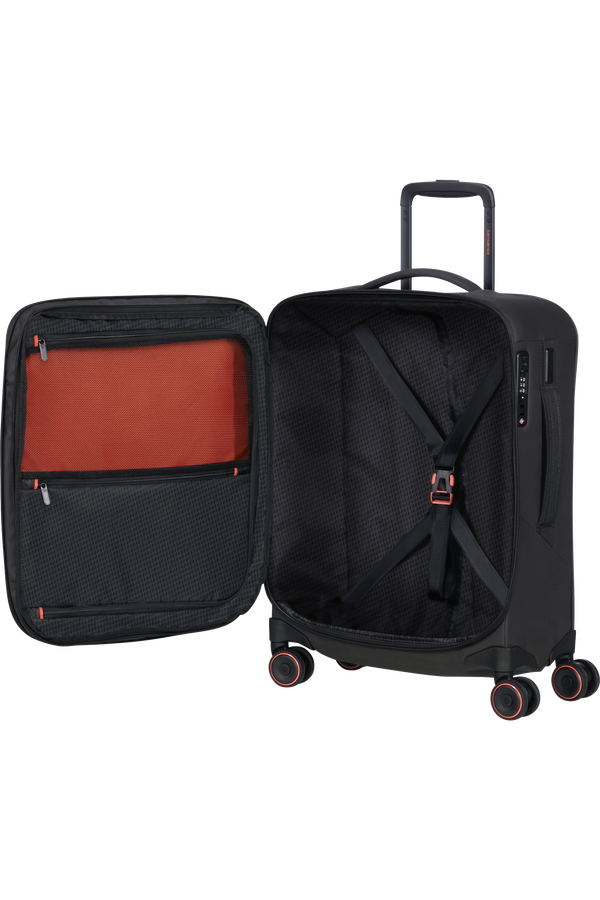 Samsonite Glazed Spinner Expandable 55cm  Schwarz