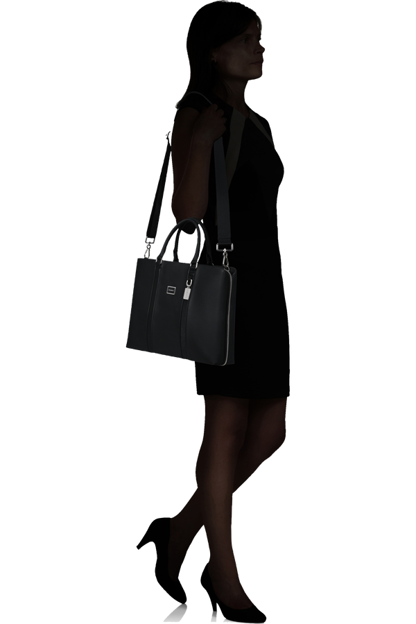 Image Biz Leather Sacoche Ordinateur 15.6" | Samsonite Image Biz Leather Briefcase 15.6'  Noir