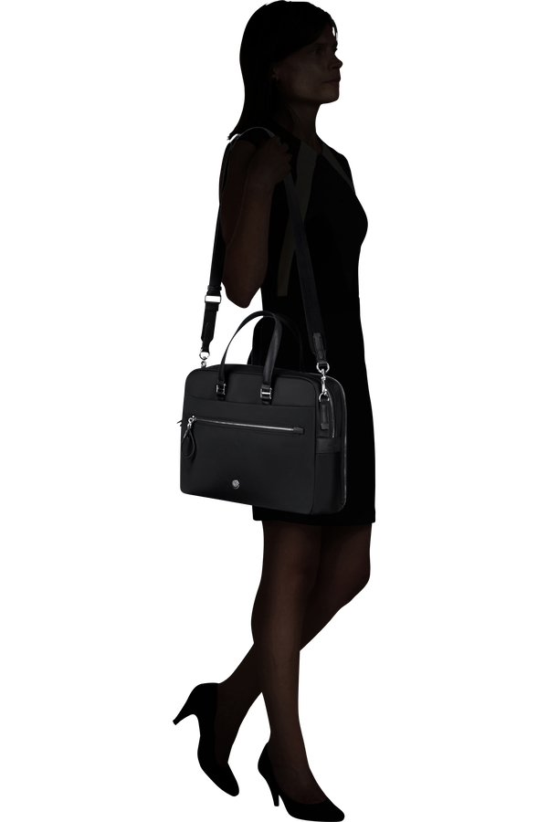 Samsonite Karissa Evo Bailhandle 15.6' 2 Comp  Schwarz Samsonite Karissa Evo Bailhandle 15.6' 2 Comp  Schwarz