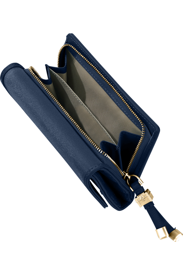 Samsonite Karissa Slg Wallet 12CC+ZIP EXT M  Bleu foncé Samsonite Karissa Slg Wallet 12CC+ZIP EXT M  Bleu foncé