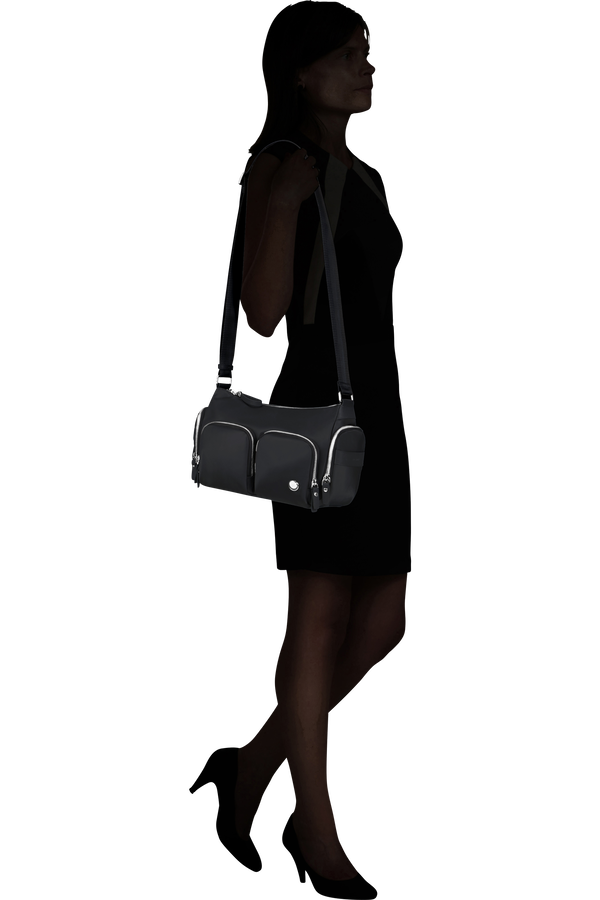 Samsonite Karissa Evo Shoulder Bag Multi Pkt  Noir Samsonite Karissa Evo Shoulder Bag Multi Pkt  Noir